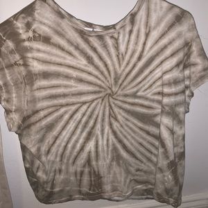 Brown tie dye tee